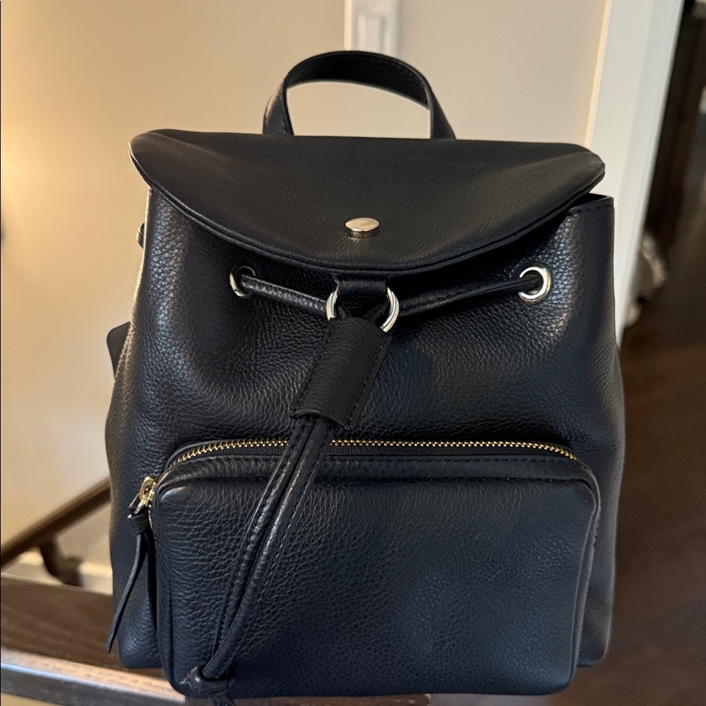 Authentic Jimmy Choo Black Leather Backpack